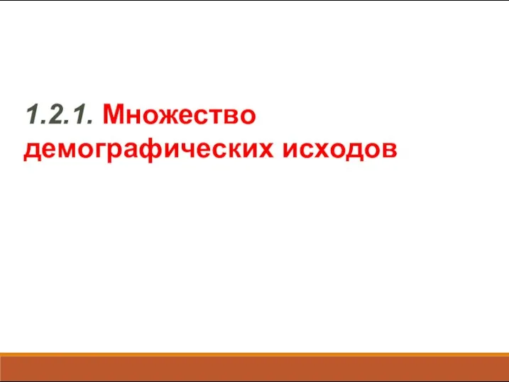 1.2.1. Множество демографических исходов