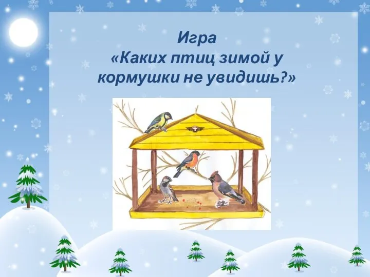 Игра «Каких птиц зимой у кормушки не увидишь?»