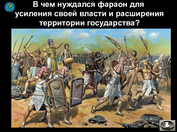 В чем нуждался фараон для усиления своей власти и расширения территории государства?