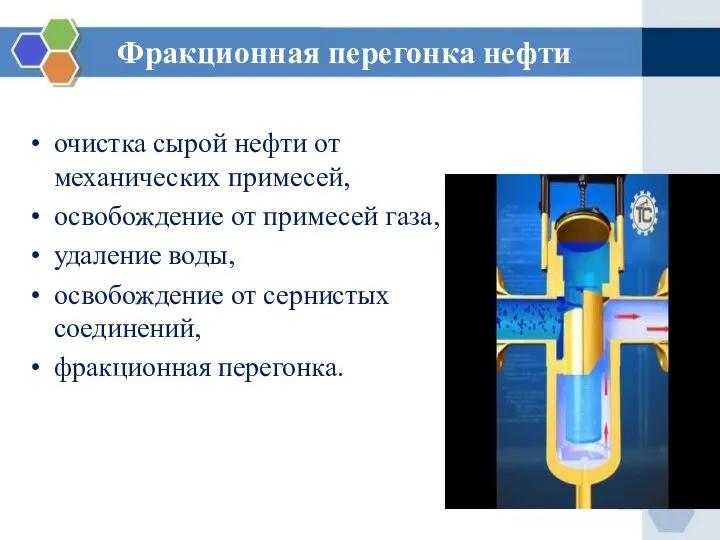 Фракционная перегонка нефти очистка сырой нефти от механических примесей, освобождение от примесей