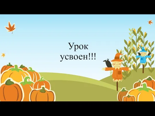 Урок усвоен!!!