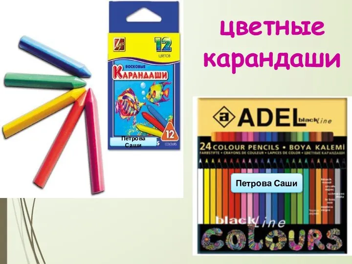 цветные карандаши Петрова Саши Петрова Саши
