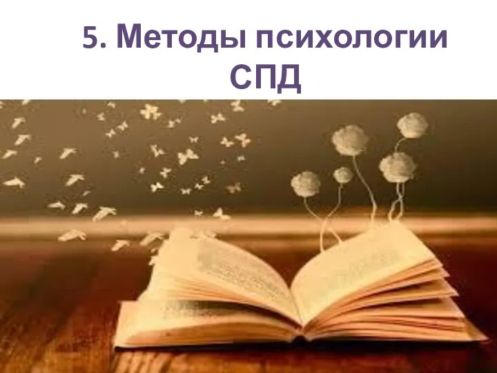 5. Методы психологии СПД