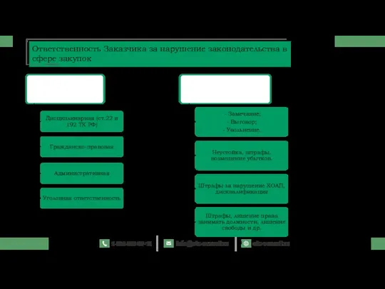 Ответственность Заказчика за нарушение законодательства в сфере закупок