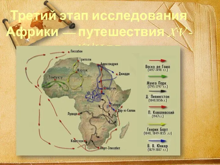 Третий этап исследования Африки — путешествия XV - XVII вв