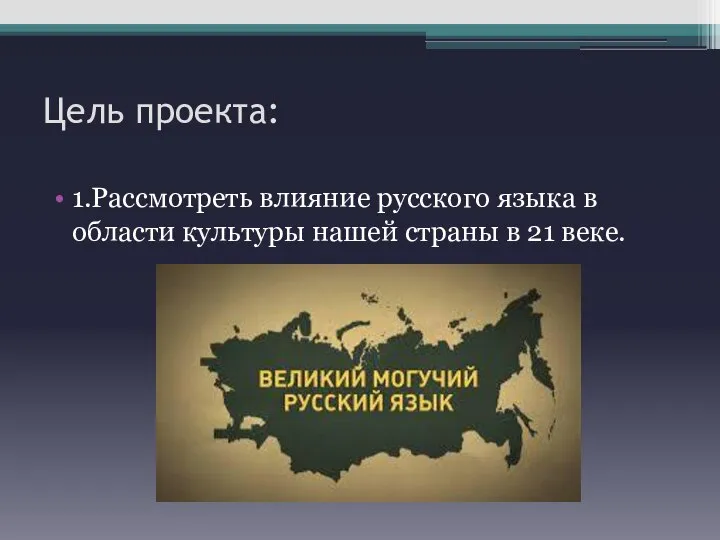 Проект роль русского языка