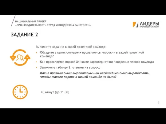 Выполните задание в своей проектной команде. Обсудите в каких ситуациях проявлялись «пороки»