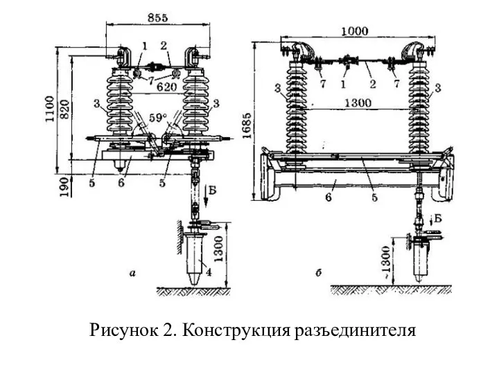 Рисунок 2. Конструкция разъединителя