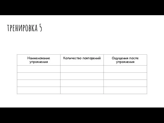 тренировка 5