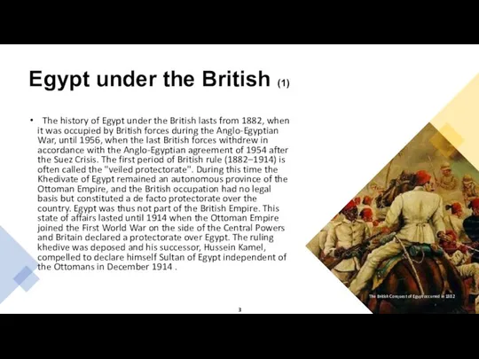 Egypt under the British (1) The history of Egypt under the British