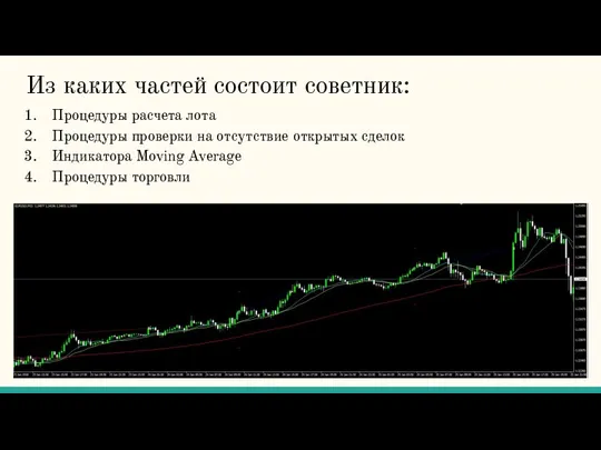 Из каких частей состоит советник: Процедуры расчета лота Процедуры проверки на отсутствие