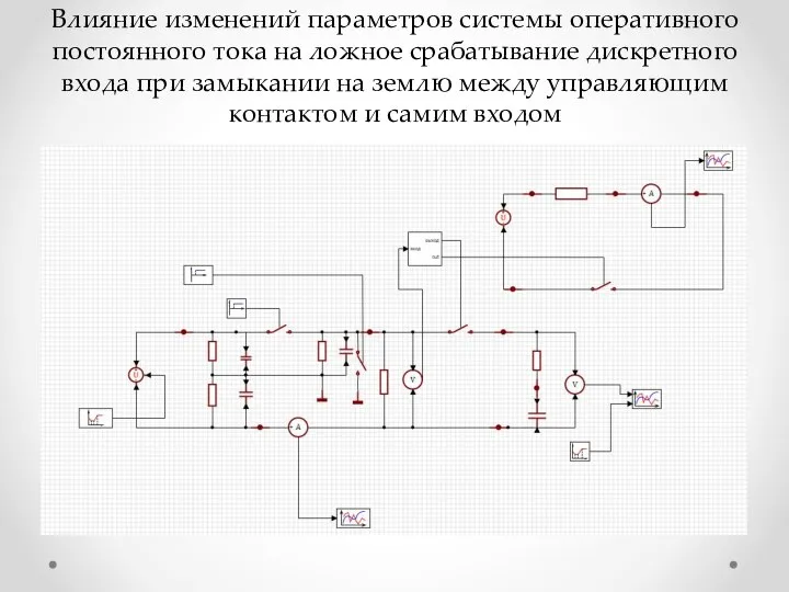 Влияние изменений параметров системы оперативного постоянного тока на ложное срабатывание дискретного входа