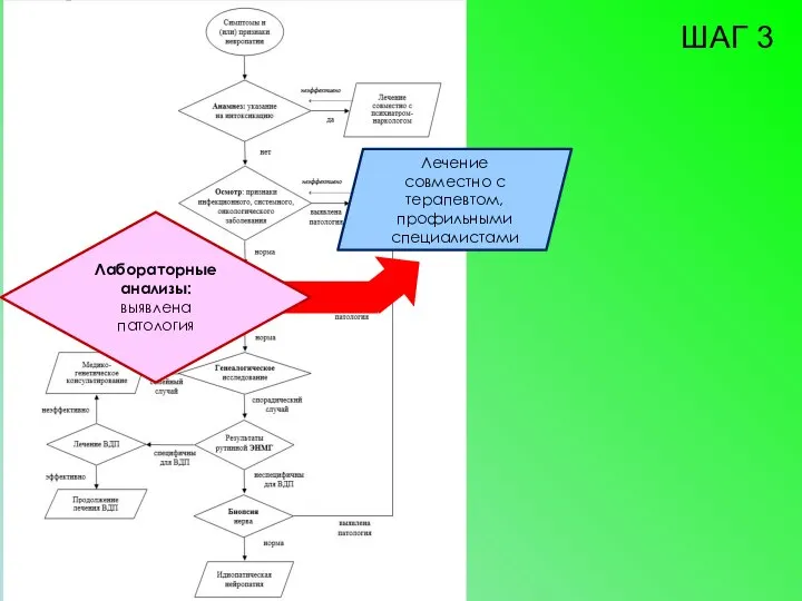 Лечение совместно с терапевтом, профильными специалистами ШАГ 3 Лабораторные анализы: выявлена патология