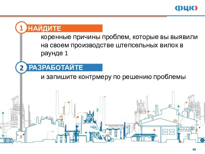 НАЙДИТЕ 1 РАЗРАБОТАЙТЕ 2 и запишите контрмеру по решению проблемы коренные причины