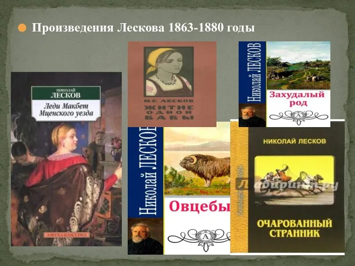 Произведения Лескова 1863-1880 годы