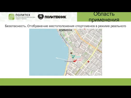 Область применения Безопасность. Отображение местоположения спортсменов в режиме реального времени