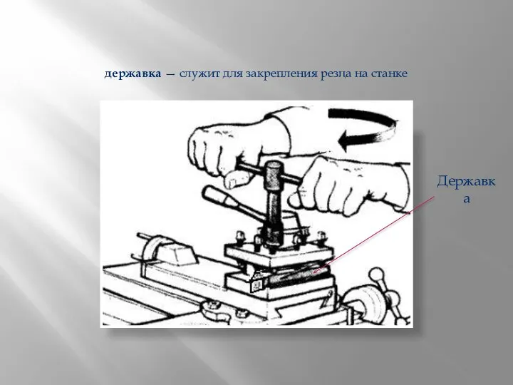 державка — служит для закрепления резца на станке Державка