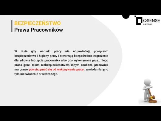 W razie gdy warunki pracy nie odpowiadają przepisom bezpieczeństwa i higieny pracy