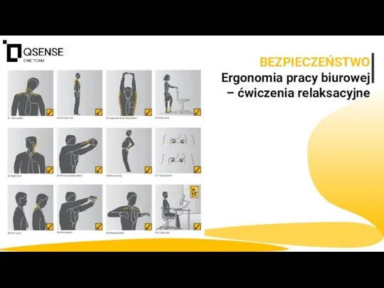 BEZPIECZEŃSTWO Ergonomia pracy biurowej – ćwiczenia relaksacyjne