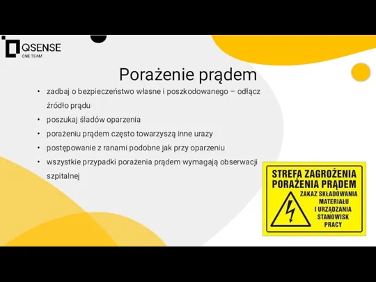 Porażenie prądem zadbaj o bezpieczeństwo własne i poszkodowanego – odłącz źródło prądu