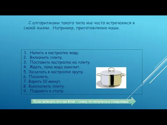 Если записать его как блок – схему то получиться следующее С алгоритмами