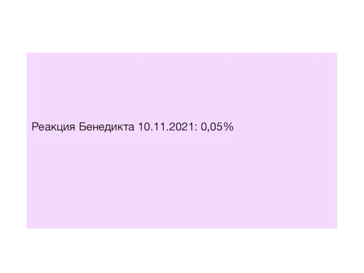 Реакция Бенедикта 10.11.2021: 0,05%