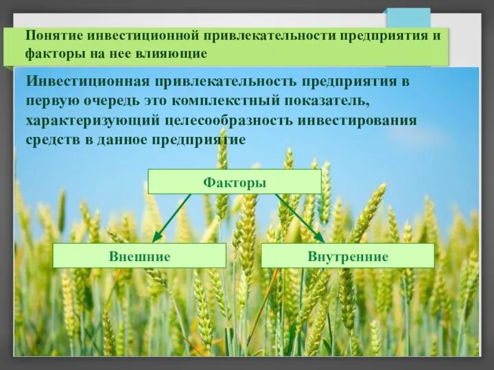 Понятие инвестиционной привлекательности предприятия и факторы на нее влияющие Инвестиционная привлекательность предприятия