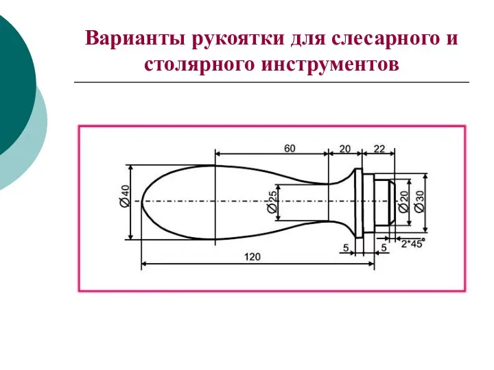 Варианты рукоятки для слесарного и столярного инструментов