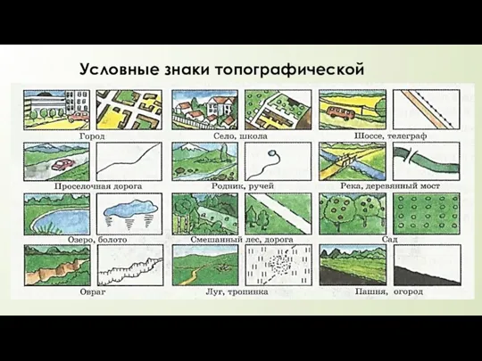 Условные знаки топографической карты