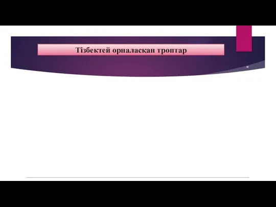 Тізбектей орналасқан троптар