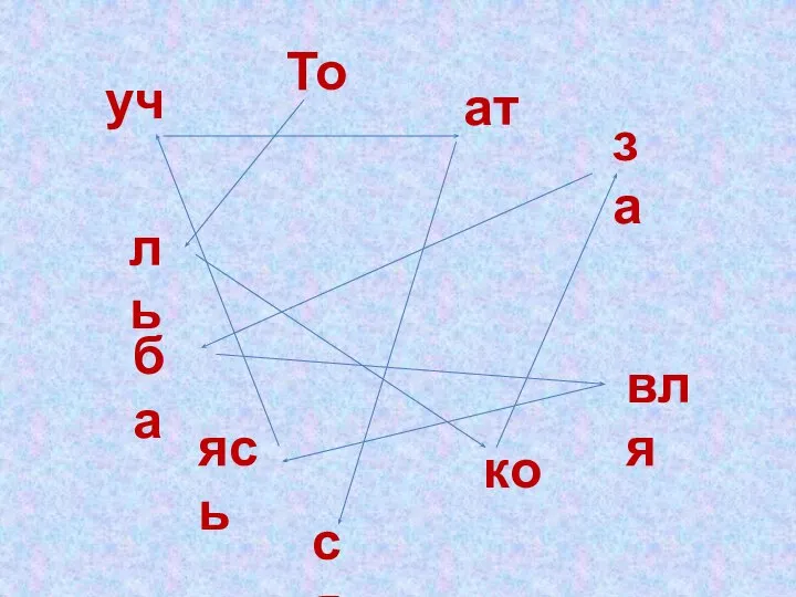 То ль ко за ба вля ясь уч ат ся