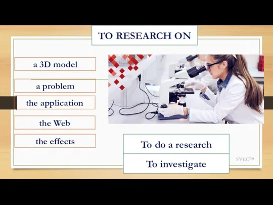 SVEC™ TO RESEARCH ON a 3D model the effects the application the