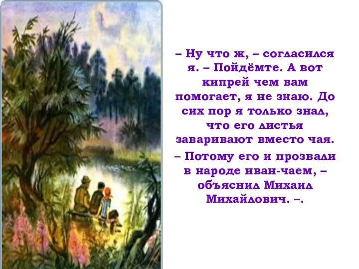 – Ну что ж, – согласился я. – Пойдёмте. А вот кипрей