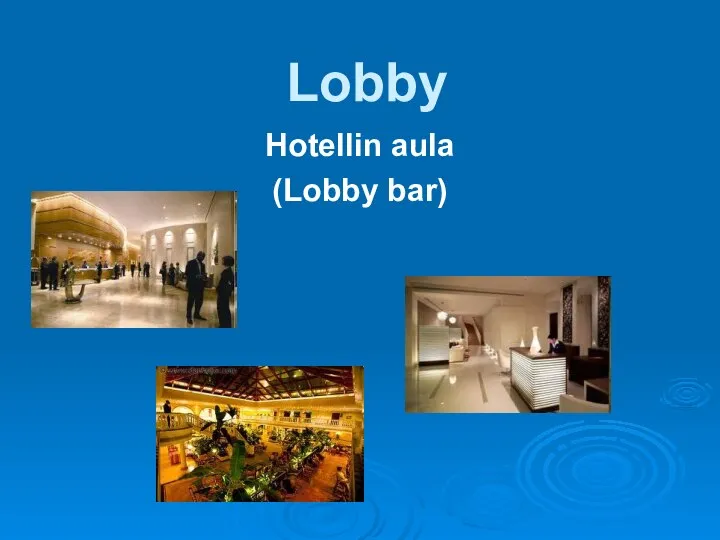 Lobby Hotellin aula (Lobby bar)