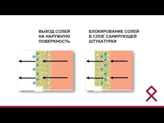 БЛОКИРОВАНИЕ СОЛЕЙ В СЛОЕ САНИРУЮЩЕЙ ШТУКАТУРКИ ВЫХОД СОЛЕЙ НА НАРУЖНУЮ ПОВЕРХНОСТЬ