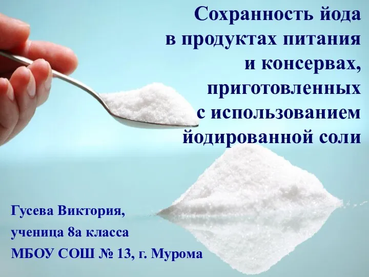 Гусева Виктория, ученица 8а класса МБОУ СОШ № 13, г. Мурома Сохранность