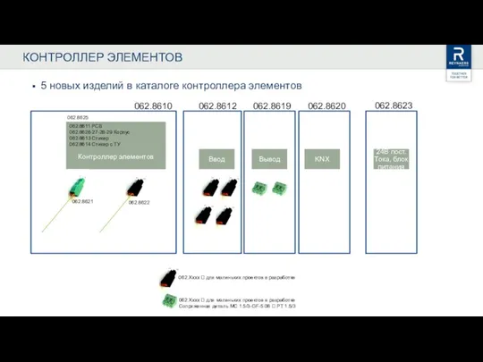 5 новых изделий в каталоге контроллера элементов КОНТРОЛЛЕР ЭЛЕМЕНТОВ 062.Xxxx ? для