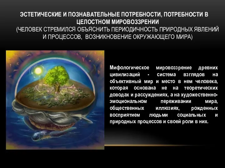 ЭСТЕТИЧЕСКИЕ И ПОЗНАВАТЕЛЬНЫЕ ПОТРЕБНОСТИ, ПОТРЕБНОСТИ В ЦЕЛОСТНОМ МИРОВОЗЗРЕНИИ (ЧЕЛОВЕК СТРЕМИЛСЯ ОБЪЯСНИТЬ ПЕРИОДИЧНОСТЬ