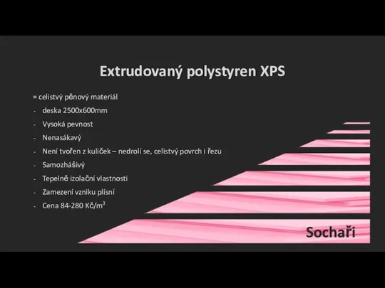 Extrudovaný polystyren XPS = celistvý pěnový materiál deska 2500x600mm Vysoká pevnost Nenasákavý