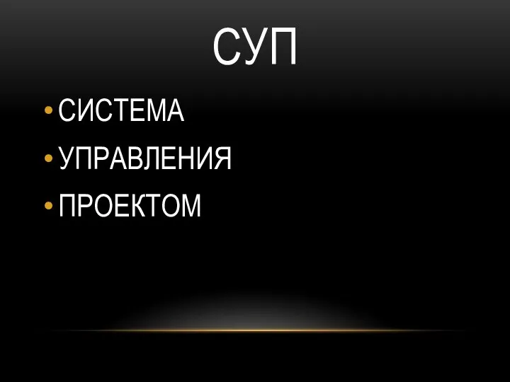 СУП СИСТЕМА УПРАВЛЕНИЯ ПРОЕКТОМ