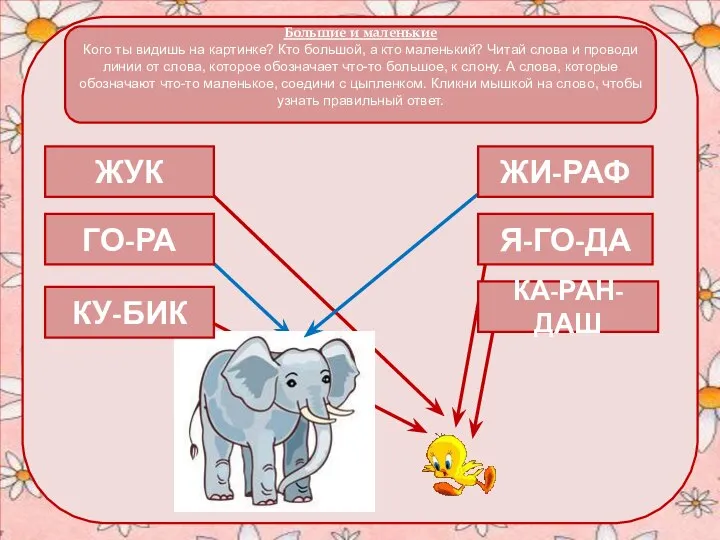 Большие и маленькие Кого ты видишь на картинке? Кто большой, а кто