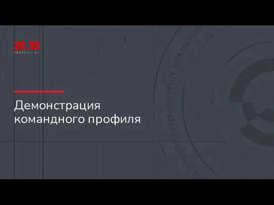 Демонстрация командного профиля