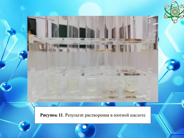 Рисунок 11. Результат растворения в азотной кислоте