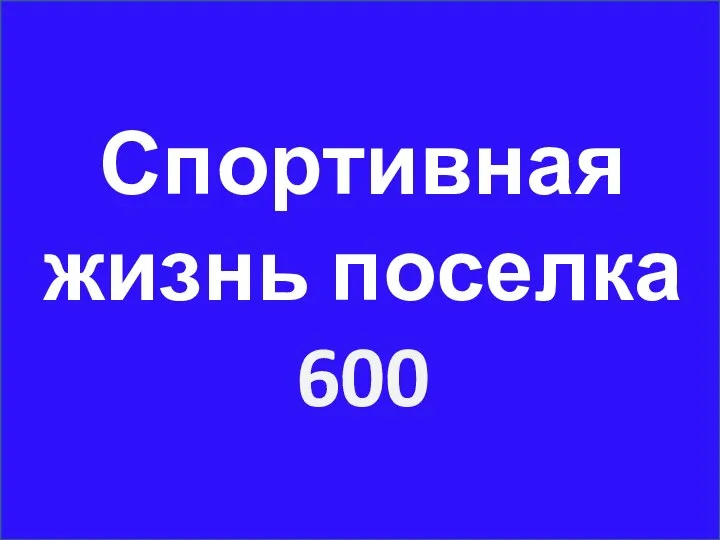 Спортивная жизнь поселка 600