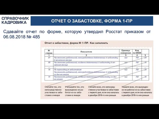 ОТЧЕТ О ЗАБАСТОВКЕ, ФОРМА 1-ПР Сдавайте отчет по форме, которую утвердил Росстат