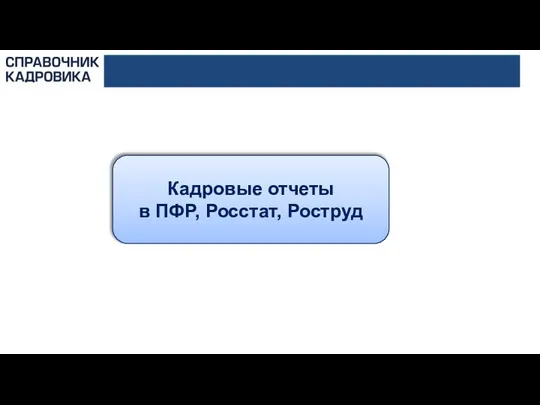 Кадровые отчеты в ПФР, Росстат, Роструд