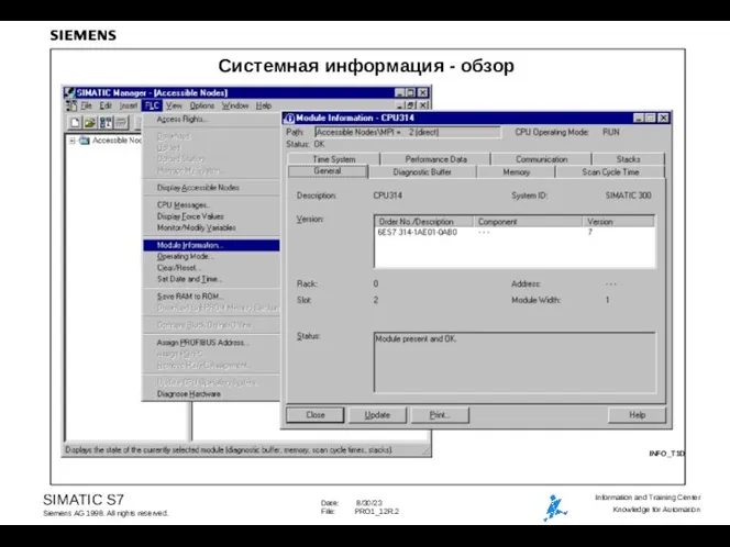 Системная информация - обзор INFO_T1D