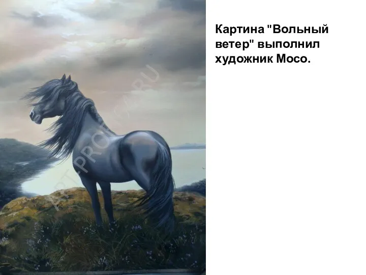 Картина "Вольный ветер" выполнил художник Мосо.