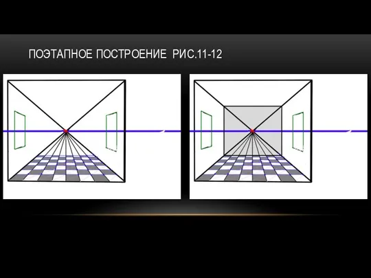 ПОЭТАПНОЕ ПОСТРОЕНИЕ РИС.11-12