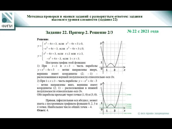 Методика проверки и оценки заданий с развернутым ответом: задания высокого уровня сложности